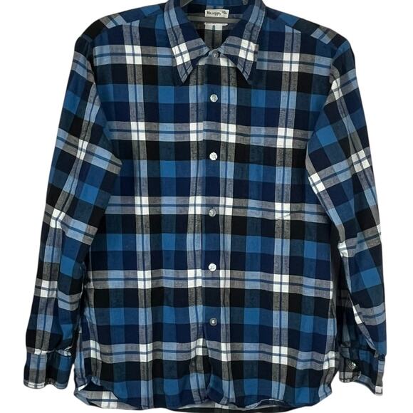 Mr. Leggs Vintage Shirt Men's Flannel Plaid Button Up100% Cotton Size Medium - Picture 1 of 5